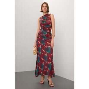 Ulla Johnson Red Livia Dress Size XL with Fabric Pull